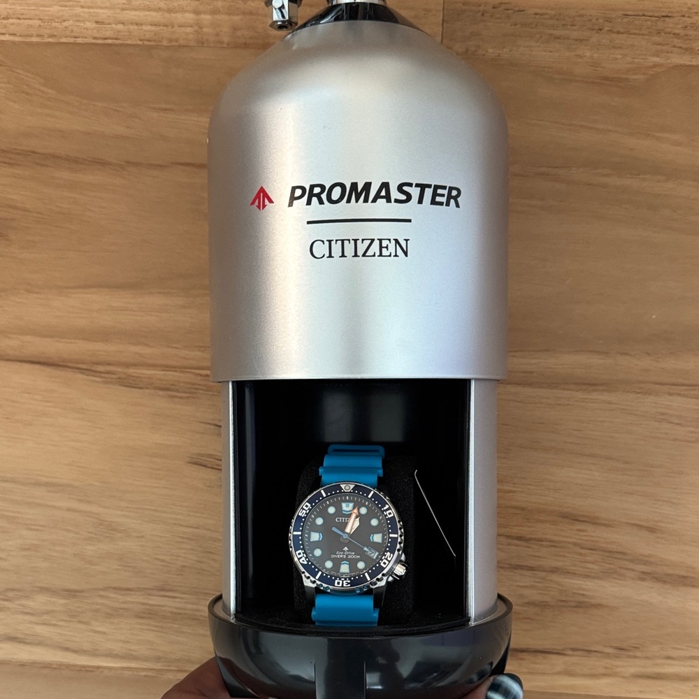 Citizen Promaster Dive Watch with Black Dial and Blue Strap